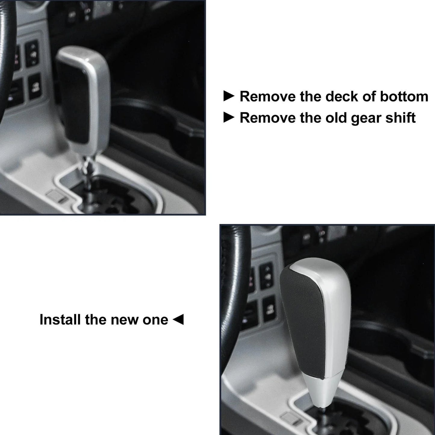 Gear Stick Shift for Toyota Land Cruiser Black Faux Leather (2008-2021)