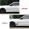 BMW 3-Series G20 / G21 2X Carbon Look Add-On Side Fender Vent Duct Trims