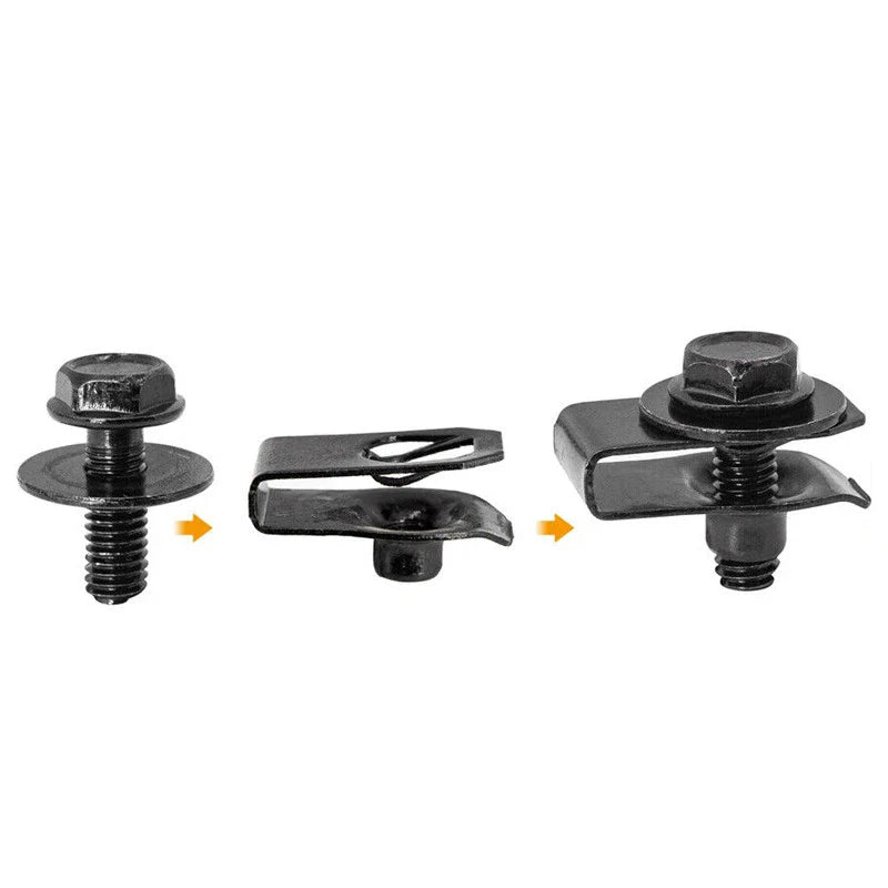 Engine Cover Undertray Splash Shield 25 x Body Bolts & 25 x U-nut Clips