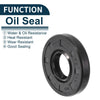 Make Model Oil Seal 17x40x7mm NBR Rubber Rotary Shaft Seal Black 5Pcs