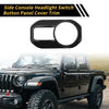 Jeep Gladiator JT (2020-2024) Black 1 Pc Headlight Button Panel Cover