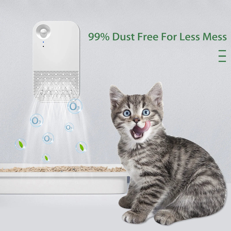 Pet Cat Litter Box - Odor Eliminator Dust-Free Bathroom Deodorizer