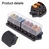 Car Compact 8 Way Fuse Box Holder LED Circuit