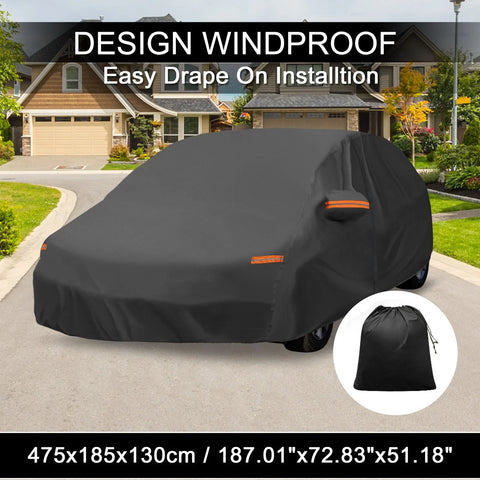 Mazda 3 Hatchback Car Cover with Left Side Door Zipper 210D-PU (2014-2018)