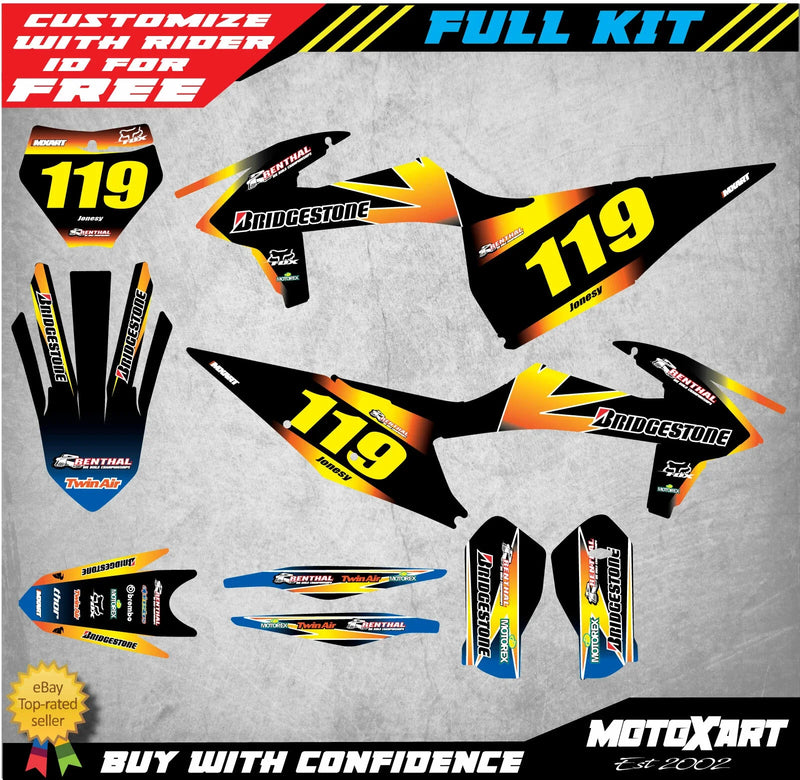 KTM SX Custom Graphics Kit SUNRISE Stickers (2019-2020)