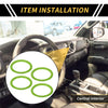 Toyota Tundra AC Vent 4 Pcs Green Dashboard Decoration Rings (2014–2021)