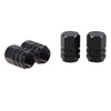 Car & Bicycle Wheel Styling Black Aluminum Tire Valve Caps (Fits Most Models)