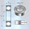 10 Pcs 6x12x4mm Double Metal Shield Deep Groove Ball Bearings