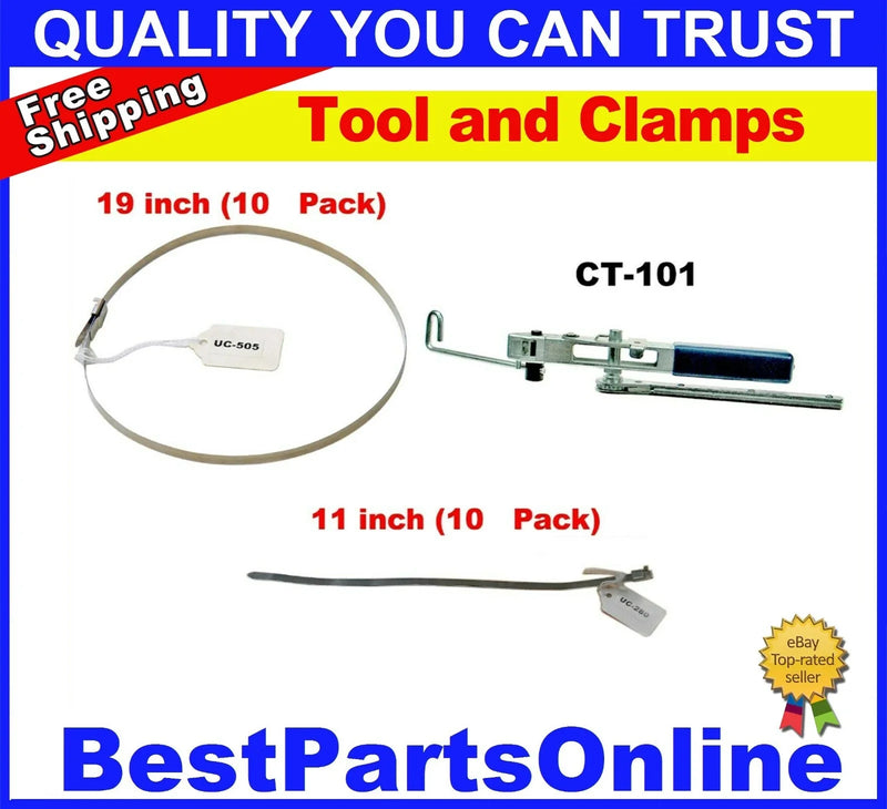 All Models CV Axle Boot Band 2x 19/11 in Stainless Clamps Tool Kit
