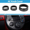 Kia Soul AC Climate Heater Switch Knob Cover Ring 3 x Black (2009-2013)