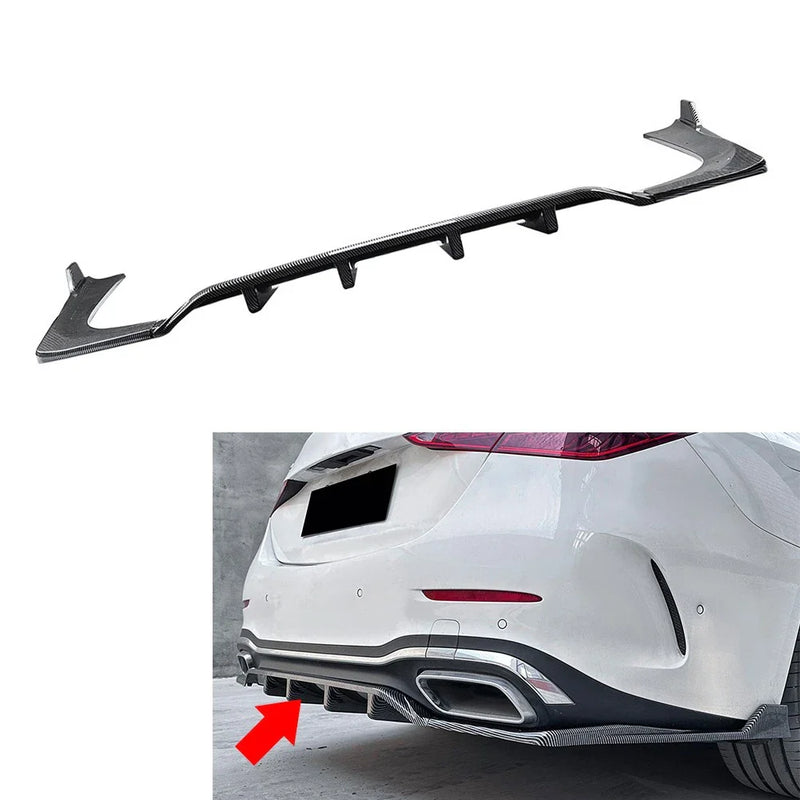 Mercedes Benz C Class 2022-2024 3 x Pcs Rear Bumper Spoiler Splitter Lip