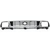 Grille For 95-96 Toyota Tacoma Chrome Shell w/ Black