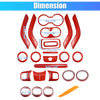 Jeep Wrangler JK (2011-2018) - Red Decoration Set 21pcs Interior Trim Kit