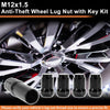 Honda Toyota Black M12x1.5 Tire Wheel Locking Nuts  with Socket Key
