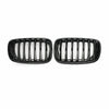 BMW E70 X5 E71 X6 2 x Gloss Black Front Bumper Kidney Grille Covers (2007-2013)