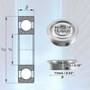 Make Model 10 pcs 4x11x4mm Single Row Flanged Deep Groove Ball Bearing