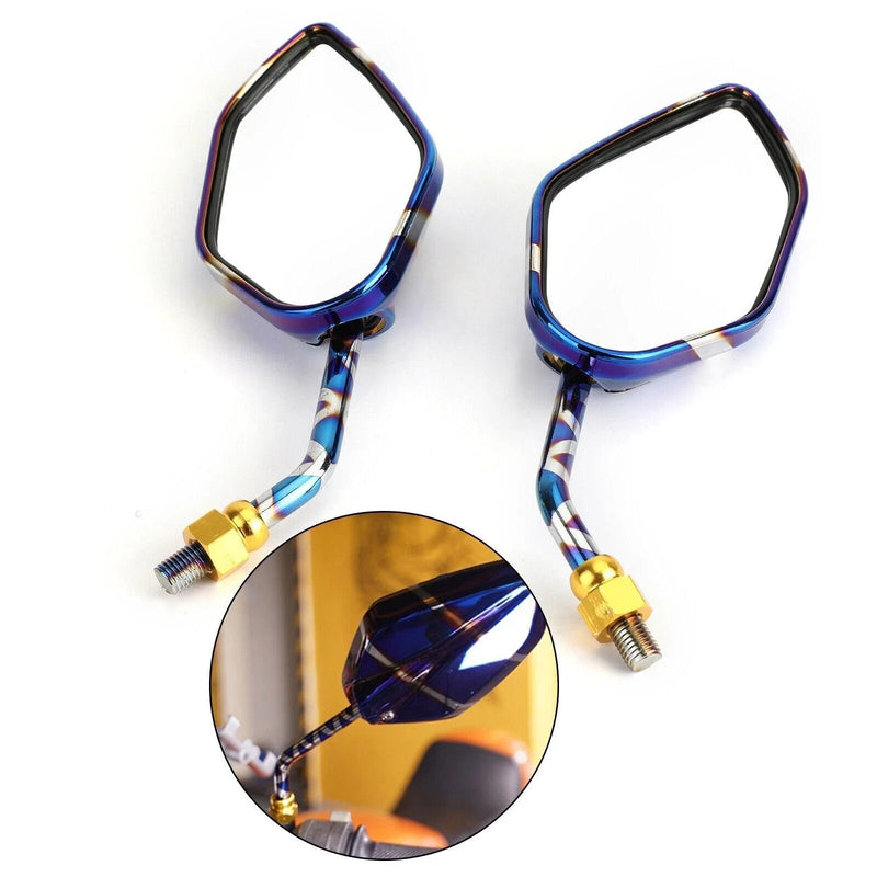 Universal Motorcycle Rear View Mirror M10 - CW Round (F2)