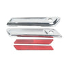 Harley Touring Black/Chrome Saddlebag Latches Covers (2014-2023)