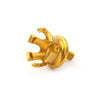 Harley Imperial Crown Aluminum Rear Seat Bolt Tab Gold Screw Mount