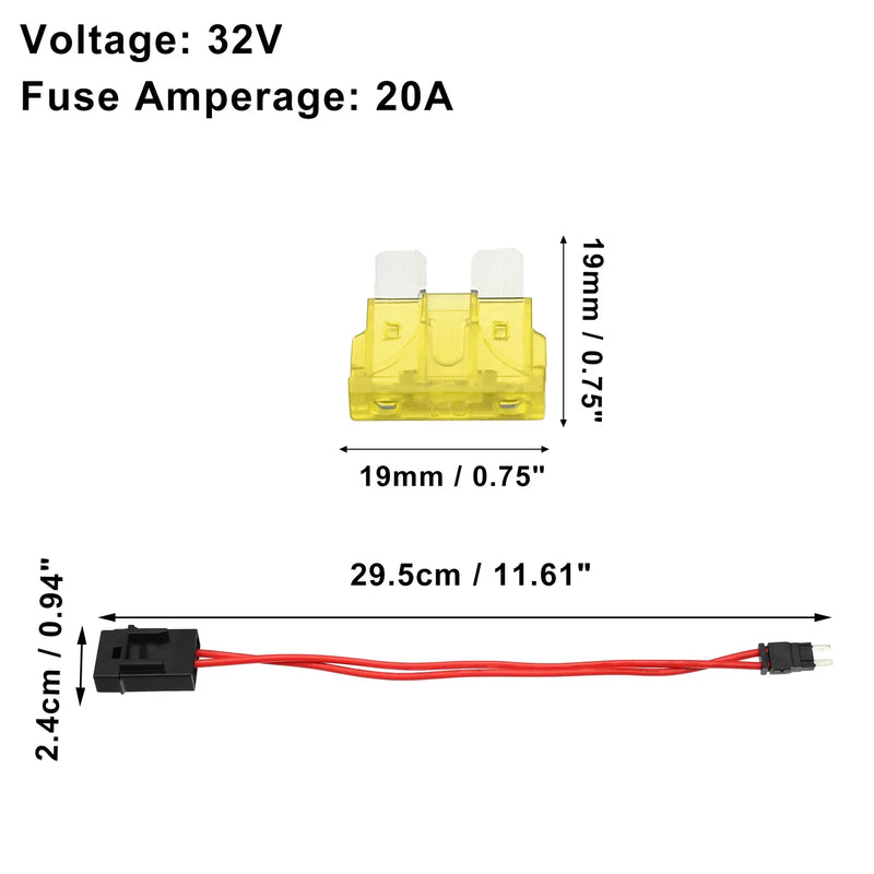 Cars 20A Blade Style Fuses Mini Fuse Adapter Tap