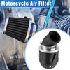 Universal Motorcycle Air Filter 35mm 1.38in ID 90x60mm Aluminum Alloy Black