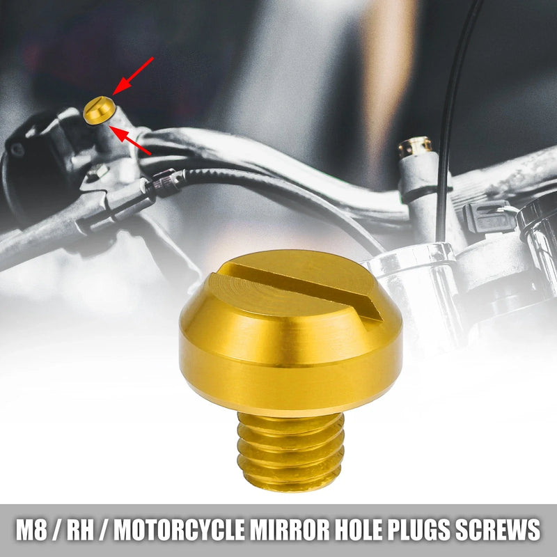Universal M8 Motorcycle Mirror Hole Plug Screw Cap