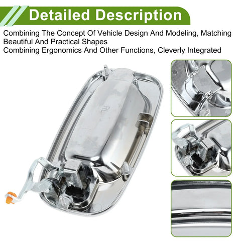 Chevrolet & GMC Models Silver Tone Rear Left Exterior Door Handle