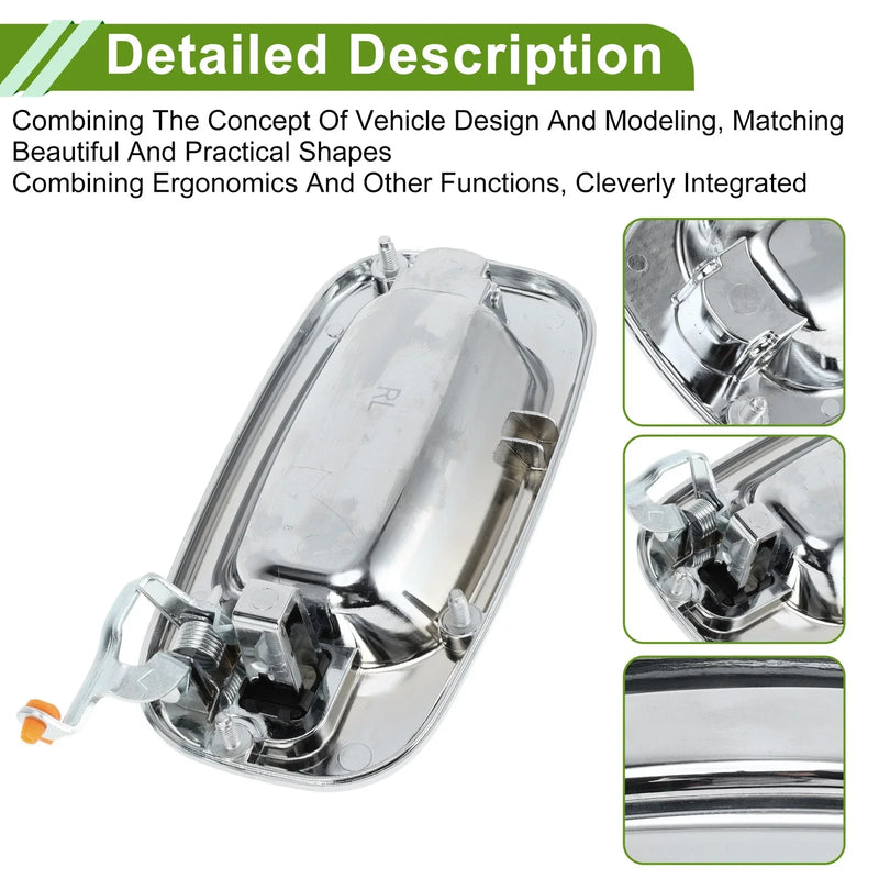 Chevrolet & GMC Models Silver Tone Rear Left Exterior Door Handle