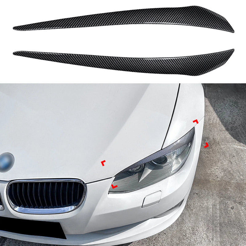 BMW E92 E93 (2010-2012) Carbon Style 1 Pair Headlight Eyelid Covers