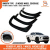 Mitsubishi Triton L200 3" Matte Black Slim Fender Flares (2019-2023)