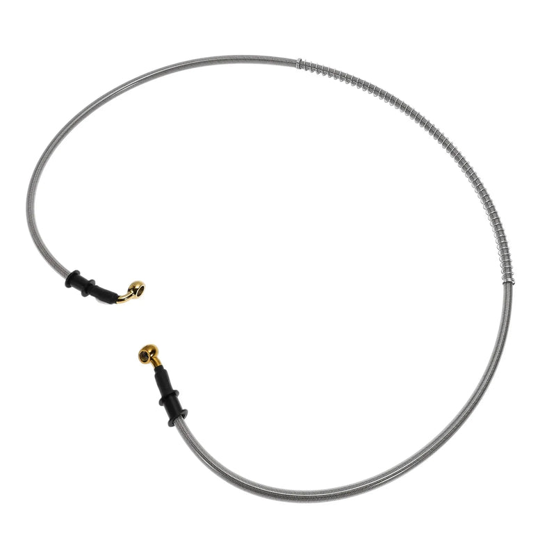 130cm Motorcycle Brake Clutch Oil Hose Line Silver Tone