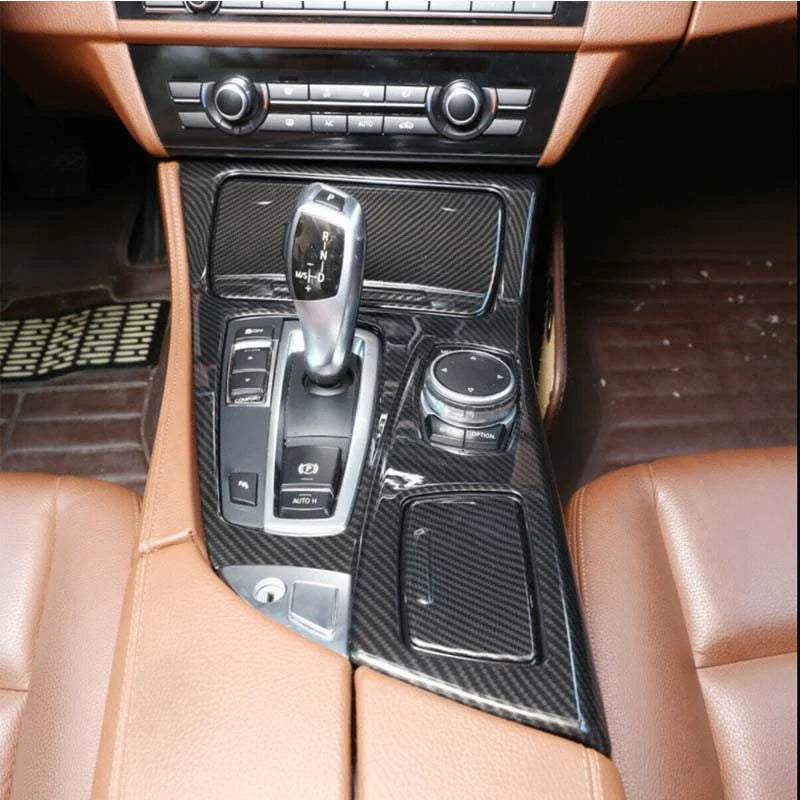 BMW 5 Series F10 F18 2016-22 Real Carbon Fiber Console Dash Door Cover Kit