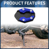 Motorcycle Side Stand Plate Pad / 1 Set / Aluminum Alloy Blue