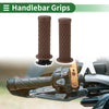 Motorcycle 7/8" 22mm Hand Grips Cover Kit Throttle Grips TPU Brown