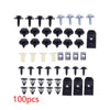 100 x Car Engine Fender Bumper Panel Fastener Clips