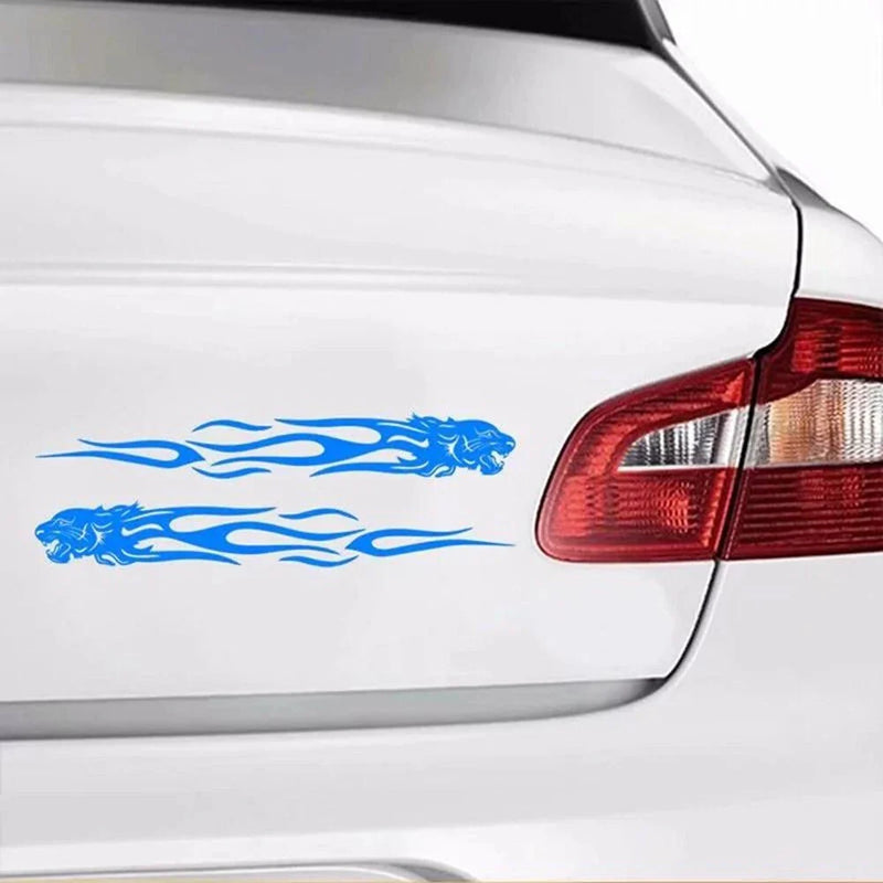 Cars & Motorcycles 2 x Flame Totem Reflective Stickers