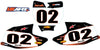 KTM 50 Barbed Style Custom Number Plate Stickers (2016-2023)