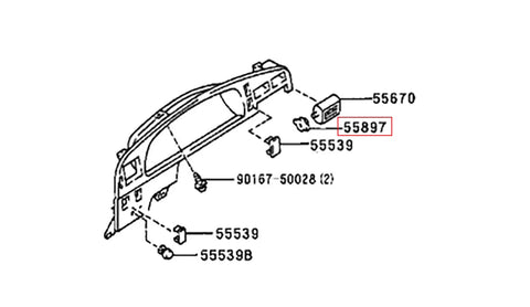 Toyota Hilux LN80 LN85 LN90 2 Knob Air Control (1989-1994)