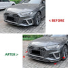 Audi A4 S4 B9.5 Sline (2020-2024) Gloss Black Front Spoiler Lip