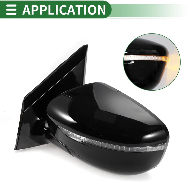 Nissan Murano (2015-2020) Manual Folding Black Left Side Door Mirror