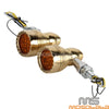 Harley Dyna FXDB 10mm Brass Turn Signal Lights (2006-2017)