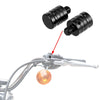 Motorcycle M8x1.25 2 x Right Mirror Hole Plugs Screws Aluminum Alloy Black