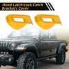 Jeep Wrangler JL JLU 2 x Hood Latch Lock Catch Brackets Covers (2018-2023)