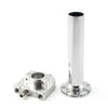 Universal Motorcycle 7/8" CNC Turn Twist Throttle Handle Bar Tube Silver