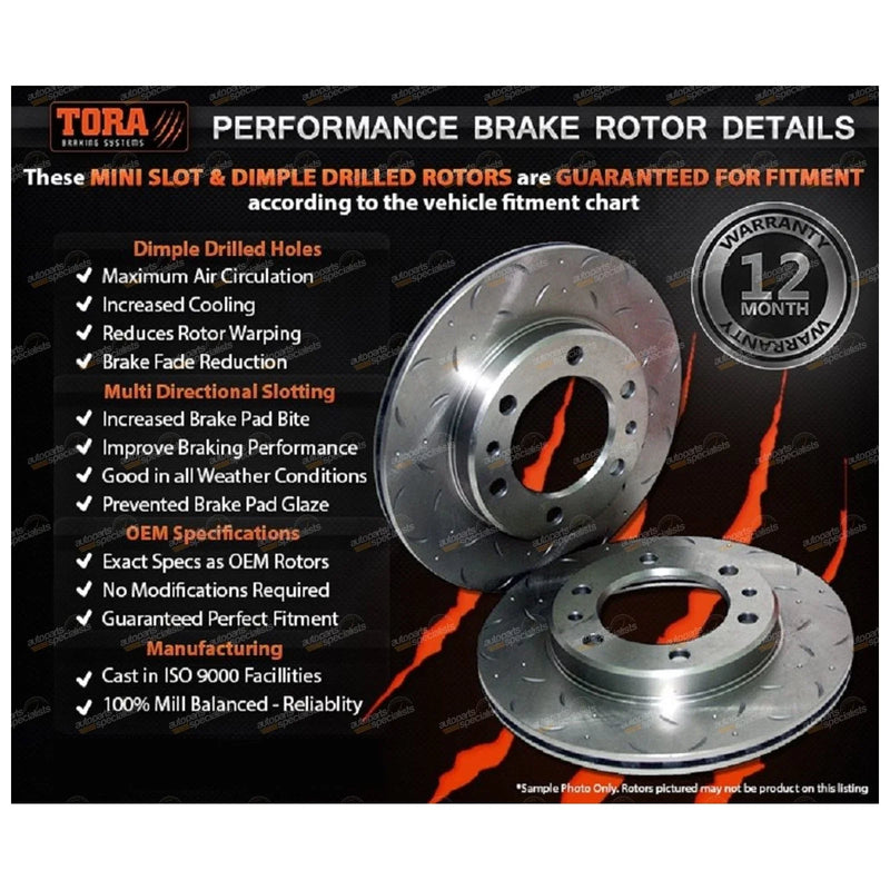 BF FG XR6 XR8 5.4L V8 Front Drilled Slotted Disc Rotors + Brake Pads