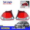 Tail Light Rear Lamp no Bulb Pair LH+RH Fits Honda Civic FD 4D Sedan 2009-11 D05