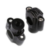 Universal Motorcycle 22MM Handlebar Risers Fat Bar Mount Clamp Black