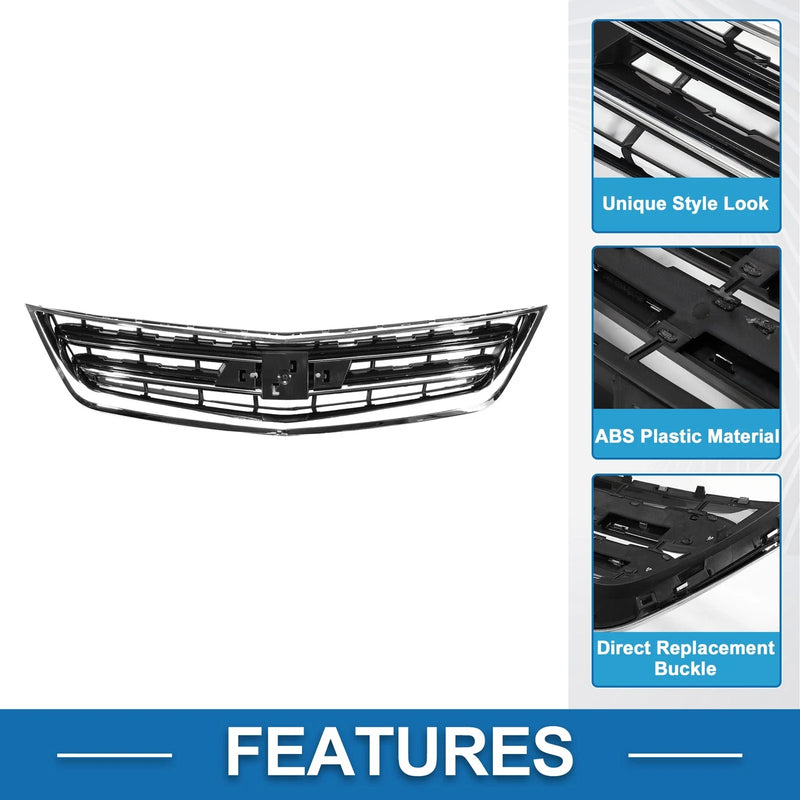 Chevrolet Impala (2014-2020) Black Front Upper Hood Bumper Grille