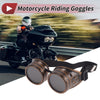 Motorcycle 1 Pc Motorcycle Riding Goggles Black Lens Brass Frame Glass ABS