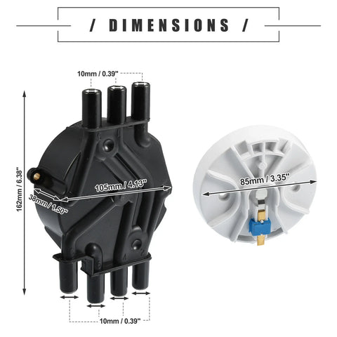 Chevrolet Brass Terminals Distributor Cap and Rotor Kit